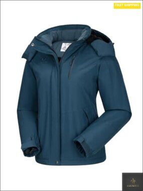 Women's Waterproof Ski Snow Jacket Fleece Lined Windproof Warm Winter Coat